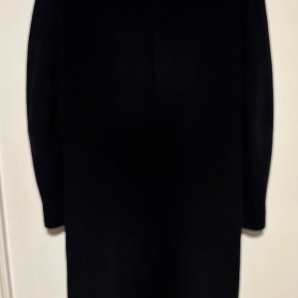 Holt Renfrew Made in England Double Breasted Navy Cashmere Overcoat Med - Large - Picture 7 of 16